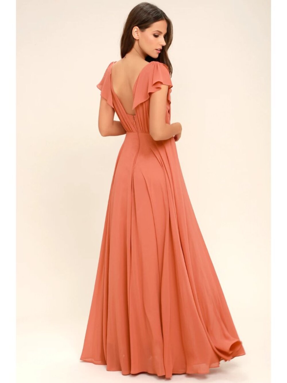Lulu's Falling For You Rusty Rose Maxi Dress - NWT! - Picture 2 of 12